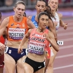 世界陸上・女子５０００メートル予選に臨む田中希実＝２０２５年９月、東京・国立競技場