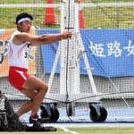 男子ハンマー投げ決勝　優勝した社の水野光