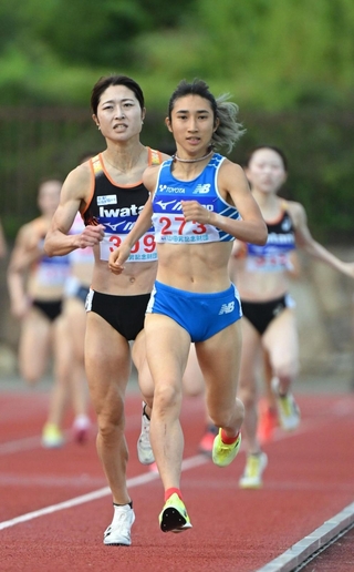 女子８００メートル　大会新記録で優勝した田中希実（２７３）＝たけびしスタジアム京都（撮影・大田将之）