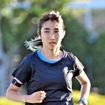 古里の小野市で早朝トレーニングに励む田中希実＝小野市王子町（撮影・風斗雅博）