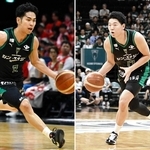 山口颯斗(右）と小川麻斗＝ジーライオンアリーナ神戸（撮影・伊田雄馬）