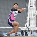 少年男子Ａハンマー投げ　６位に入った社の水野光＝15日、青森市のカクヒログループアスレチックスタジアム（撮影・大田将之）