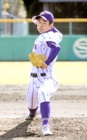 東播磨の快速右腕、鈴木悠仁。チームの絶対的エース＝淡路市佐野新島、淡路佐野運動公園