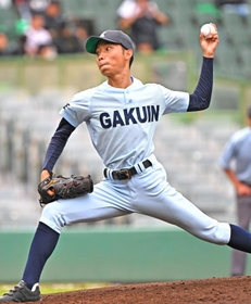 智弁和歌山－神院大付　力投する神院大付の浅中（撮影・斎藤雅志）