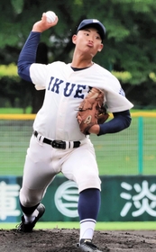 181センチ右腕、育英・西田が7回無安打無失点 憧れは山本由伸 連続四球