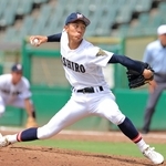 兵庫大会で力投が光った社のエース岩井＝７月２６日、ほっともっとフィールド神戸