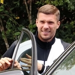 クラブに無断で川崎戦の欠場を示唆した神戸のポドルスキ＝２７日午後、神戸市西区、いぶきの森球技場