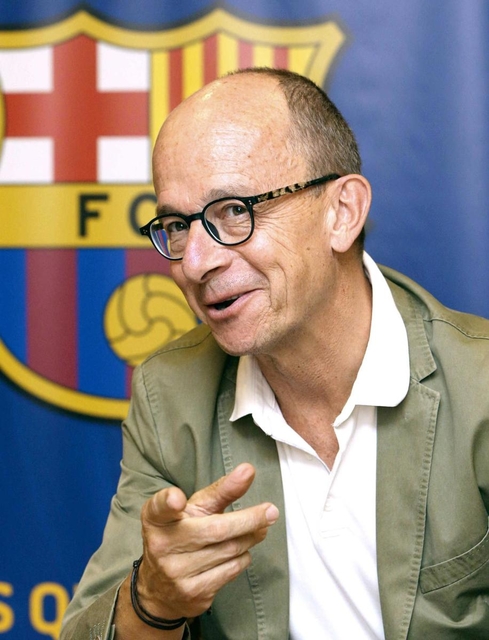 「神戸はバルセロナの街に似て魅力的だ」と語るバルセロナのジョルディ・カルドネル副会長＝神戸市中央区（撮影・辰巳直之）