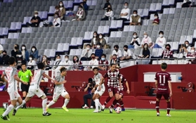 ９月３０日に行われたヴィッセル神戸－名古屋グランパス戦の観客は４８２５人にとどまった＝神戸市兵庫区御崎町１、ノエビアスタジアム神戸