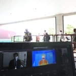 感染症対策の強化を目的に、顔認証などの技術を使って行われた実証実験＝ノエビアスタジアム神戸（撮影・斎藤雅志）