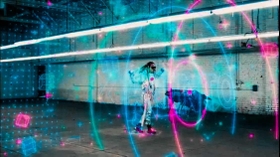 ＡＲダンスの一場面（豊岡市提供）