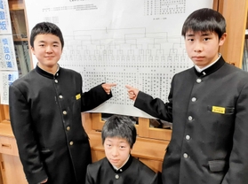 「全日本少年春季軟式野球大会」の組み合わせが決まった八鹿青渓中のメンバー＝八鹿青渓中