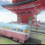 明延鉱山に実在した「一円電車」で「名草神社三重塔」など観光名所を巡る＝養父市役所