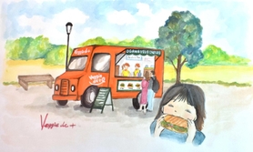 菜美さんが描いたキッチンカーのイメージイラスト
