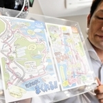 五つのコースに分けた手作りマップ＝豊岡市城崎町湯島