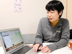 グーグルマップを生かした観光振興について話す今井ひろこさん＝豊岡市小田井町