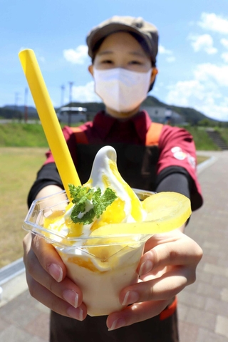 飲むレモンソフト＝新温泉町栃谷