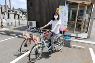ＪＲ香住駅前のレンタサイクル＝香美町香住区七日市