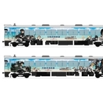 アニメ「進撃の巨人」のキャラクターを配した京都丹後鉄道のラッピング列車（運行会社提供）