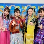 ２０２２年５月に香美町を訪れた「ももいろクローバーＺ」＝香住区中央公民館