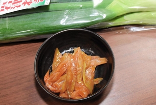 岩津ねぎで作られたキムチ＝朝来市役所