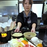 大雪警報で１５００円になる「たじま牛すき焼きランチ」＝道の駅「村岡ファームガーデン」