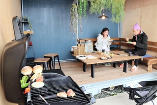ＢＢＱが楽しめるコンテナ＝養父市丹戸