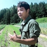 農業の魅力などを語る小山収平さん＝豊岡市出石町
