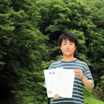 野生絶滅種「スジゲンゴロウ」について、直近の標本が豊岡で採取されたことを明らかにした渡辺黎也さん＝豊岡市祥雲寺