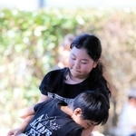 相撲を楽しむ子どもたち＝浜坂東小学校