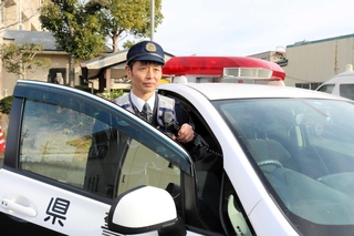 能登半島地震の当日、豊岡市竹野町の沿岸部で避難を呼びかけて回った竹野駐在所の藤井敬史警部補＝豊岡署