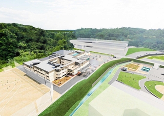 豊岡聴覚、出石の両特別支援学校を統合して、２０２７年春の開校を予定する新校のイメージ（県教育委員会提供）