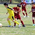 ボールを追いかける選手たち＝豊岡市日高町名色