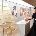 北但大震災から１００年が経過した豊岡市の歩みを伝える企画展＝豊岡市日高町祢布、市立歴史博物館