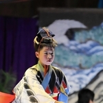 沖浦三番叟で千歳を演じた川本唯斗さん＝香美町香住区沖浦