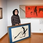 四季折々の美を多様な書で表現　朝来の書家・上地拝碩さんが個展