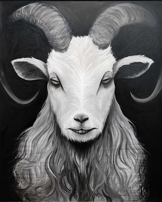 絵画部門大賞　山田帆乃さんの「山羊恐怖症」