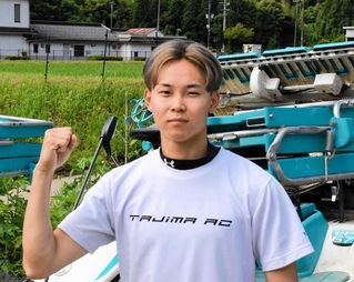 日本陸上競技選手権大会の男子１００メートルに出場する和田蒼汰さん＝養父市三宅