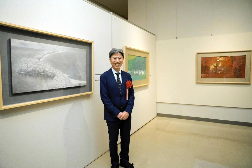 ❶西田眞人　一の宮をえがく ❷西田眞人が描いた神戸風景 ❸笹倉鉄平　心やすらぐ・ 神社「一の宮」など題材に40点、日本画の魅力凝縮 西田眞人さんが豊岡