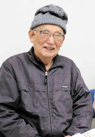 ６月に９６歳で亡くなったアマチュア作家の水嶋元さん＝豊岡市寿町（２０２４年３月）