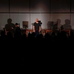 図書館で上演された「山月記」＝朝来市新井