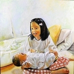 一般絵画・市長賞「姉と妹」（豊岡市提供）