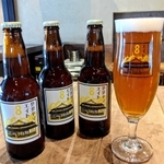 本格販売される地ビール「ササヤマエイト」＝丹波篠山市福住