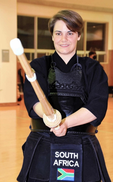 欧州選手権に出場するモリス・ナタリーさん＝丹波篠山市東沢田、篠山中学校
