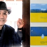 ウクライナ危機を扱った野々口さんのカラー漫画。蕪村の句「春の海ひねもすのたりのたりかな」（上）と「菜の花や月は東に日は西に」から着想した＝丹波篠山市河原町