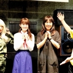 丹波市を訪れた声優の島本須美さん（右から２番目）＝２７日午後、丹波市氷上町成松、ヱビスシネマ。
