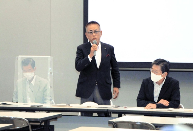 中森俊介投手の後援会が開いた設立総会の様子＝丹波篠山市民センター