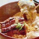 古民家レストラン「りょうり舎やまゆ」の「うなとろ丼」＝丹波篠山市網掛