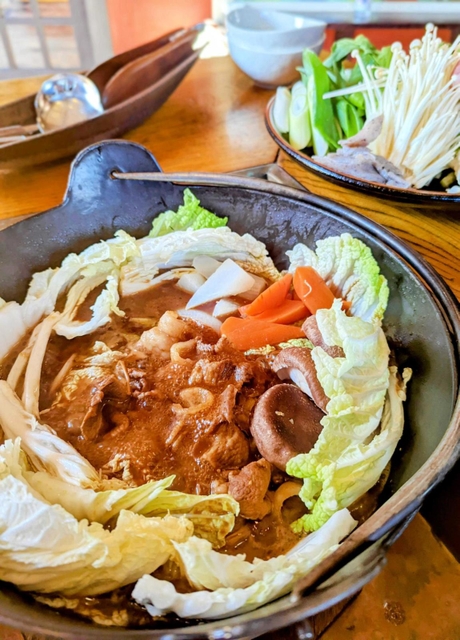冬の味覚を代表する「ぼたん鍋」＝料理旅館「高砂」
