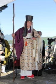 晋山式に臨んだ鳳翔寺の田中信悟住職＝丹波市氷上町石生
